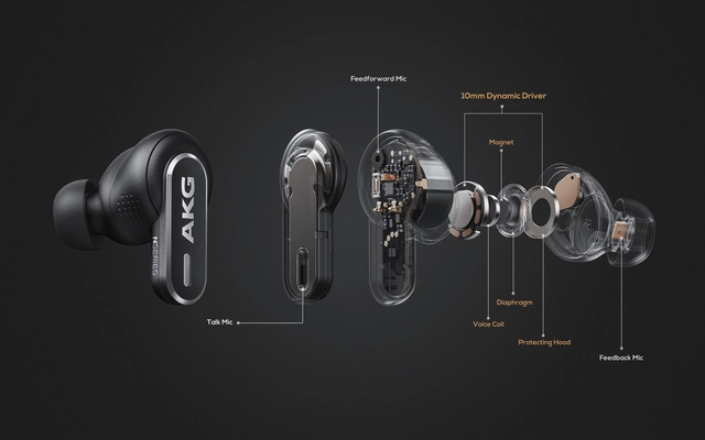 AKG N5 Hybrid ANC True Wireless Earplugs Black 