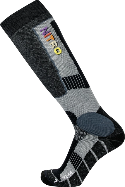 Nitro Mens Cloud 8 Socks Black/Grey - S 