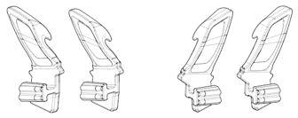 Nitro StepOn Toe Hooks W's x 4 White - S/M/L, for 1 pair of bindings 