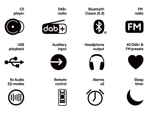Pure Classic Stereo Mini Coffee Brown/Walnut 