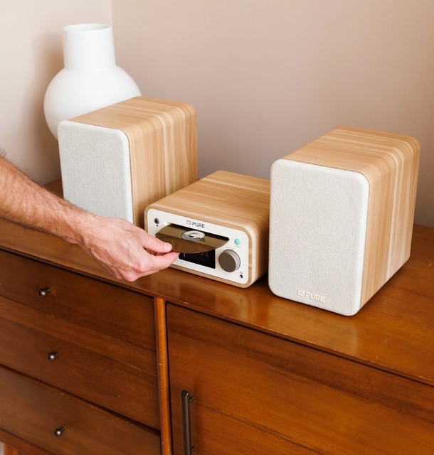 Pure Classic Stereo Mini Cotton White/Oak 