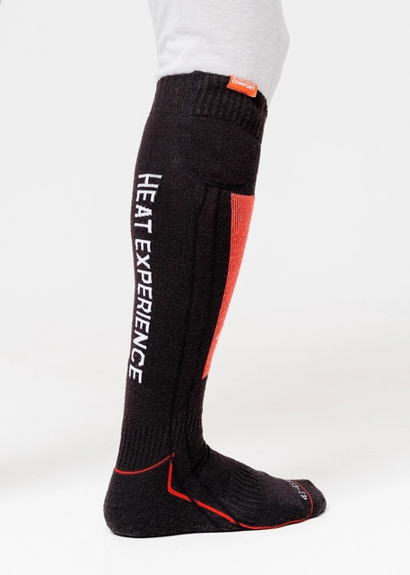 HeatX Heated Technical Socks w/batt. S Red/Black - EU37/39 