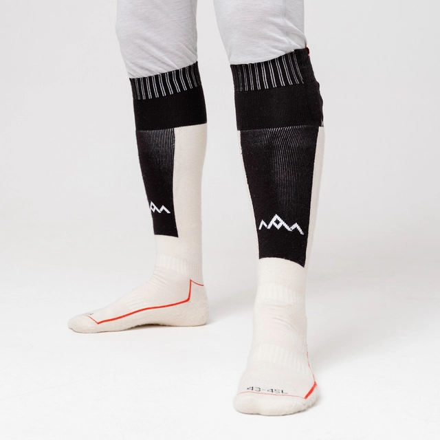 HeatX Heated Technical Socks w/batt. S Sand/Black - EU37/39 