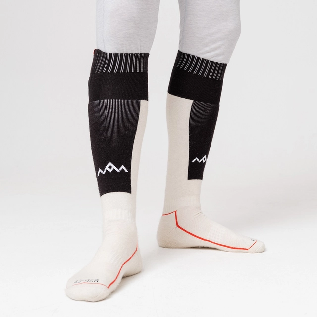 HeatX Heated Technical Socks w/batt. S Sand/Black - EU37/39 
