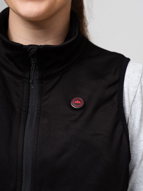 HeatX Heated Fleece Vest Womens M Black 