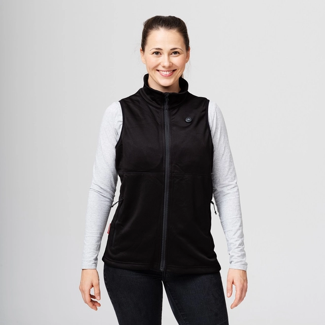 HeatX Heated Fleece Vest Womens M Black 