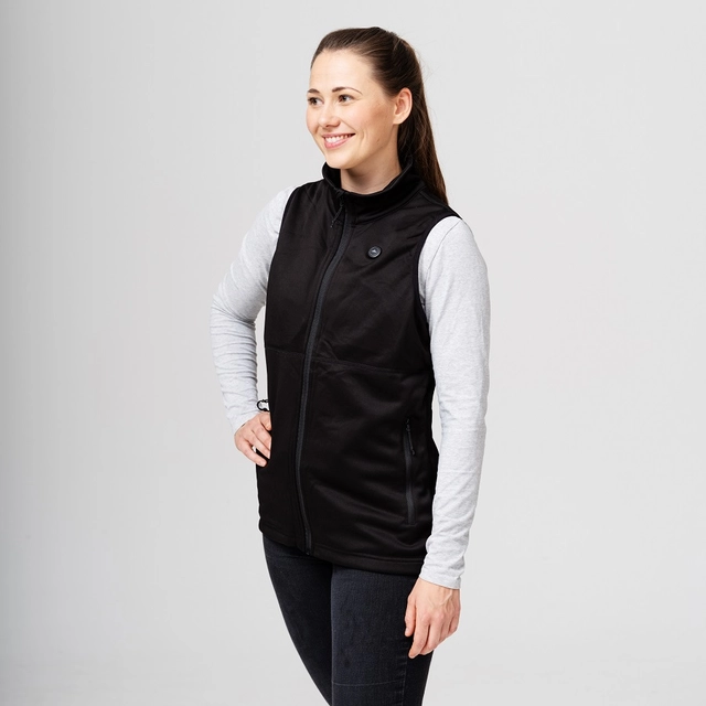 HeatX Heated Fleece Vest Womens M Black 