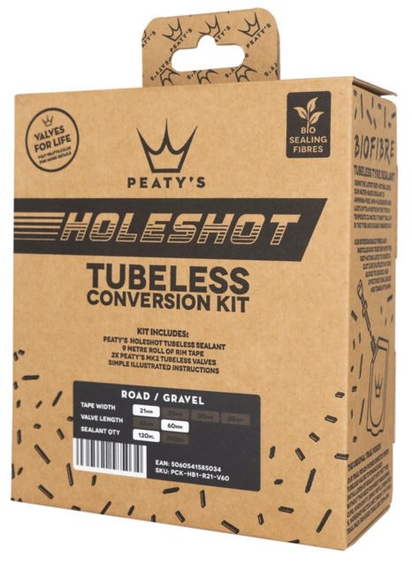 Peaty's Holeshot Tubeless Conversion Kit Road & Gravel - 21mm 