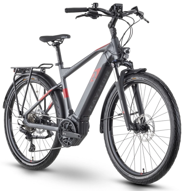 Raymon TourRay E 6.0 herre M 27,5", anthrazit/red/black, PW-ST 630Wh 