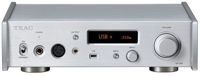 TEAC UD-507 USB DAC/Preamp/Headphone Amp Silver 