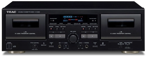TEAC W-1200 Double Cassettedeck Black