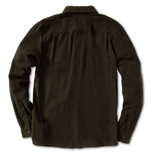 Volcom Caden Solid LS Dark Brown - S 