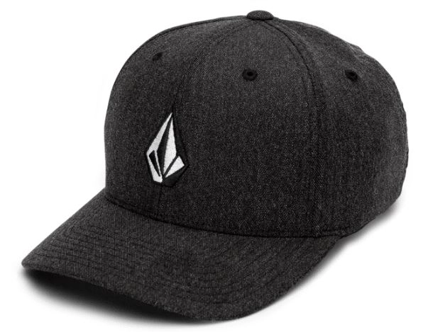 Volcom Full Stone HTHR Flexfit Hat Charcoal Heather - S/M 