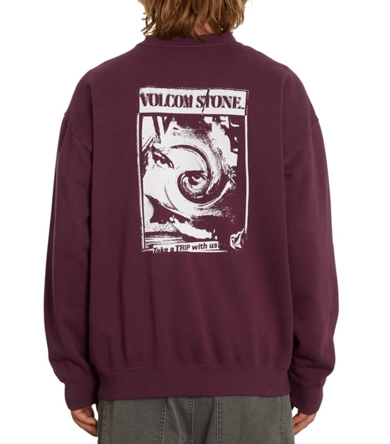 Volcom No Recess Loose Crew Mulberry - M 
