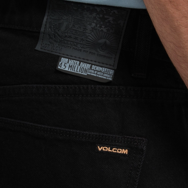 Volcom Modown Tapered Denim Black - 28 