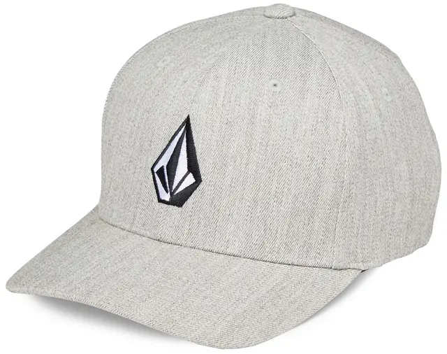 Volcom Full Stone Hthr Flexfit Hat Grey Vintage - S/M 