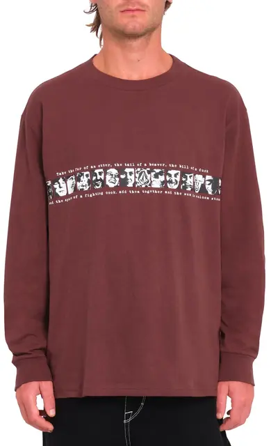 Volcom Skate Vitals Remy LS Tee 2 Merlot - M 