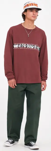 Volcom Skate Vitals Remy LS Tee 2 Merlot - M 