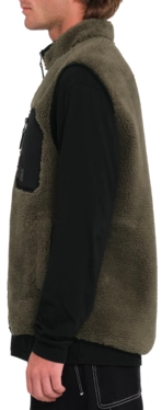 Volcom Muzzer Fuzzar Vest Wintermoss - XS 