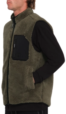 Volcom Muzzer Fuzzar Vest Wintermoss - XS 