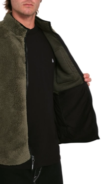 Volcom Muzzer Fuzzar Vest Wintermoss - XS 