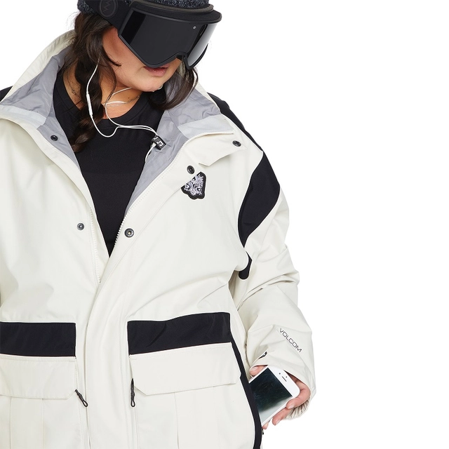 Volcom Melancon Gore-Tex Jacket Off White - L 