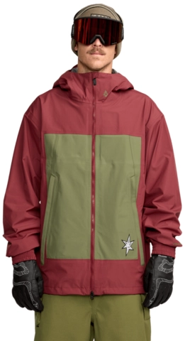 Volcom Arthur 3L Jacket Burnt Red