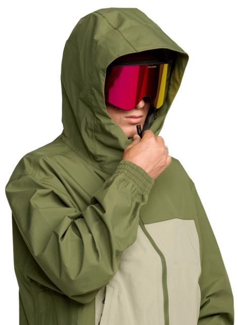 Volcom Arthur 3L Jacket Dark Olive - M 