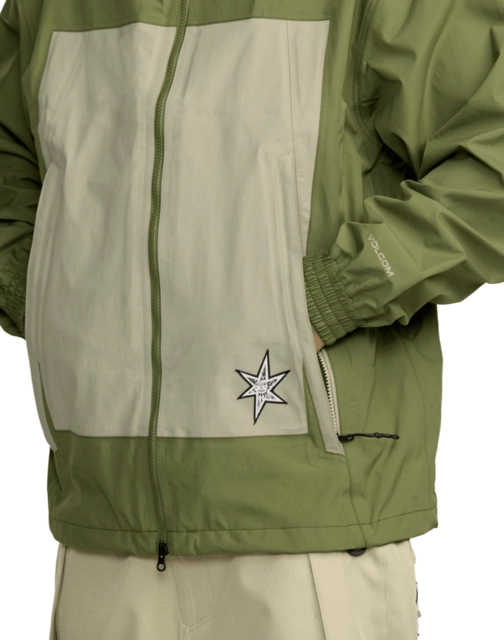 Volcom Arthur 3L Jacket Dark Olive - M 
