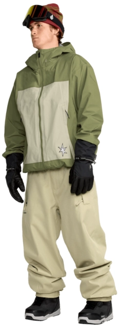 Volcom Arthur 3L Jacket Dark Olive - M 