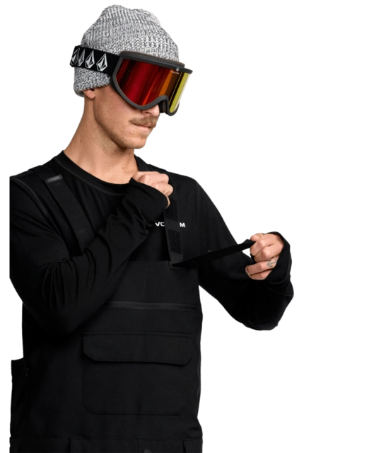 Volcom Roan Bib Overall Black - L 