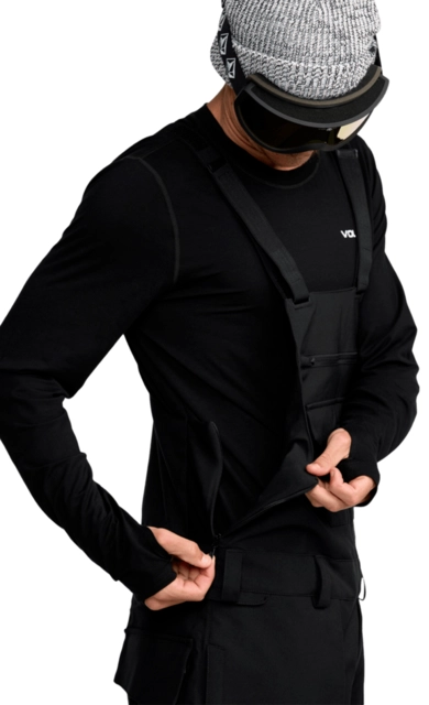 Volcom Roan Bib Overall Black - L 