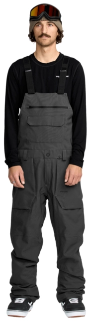 Volcom Roan Bib Overall Dark Grey - L 