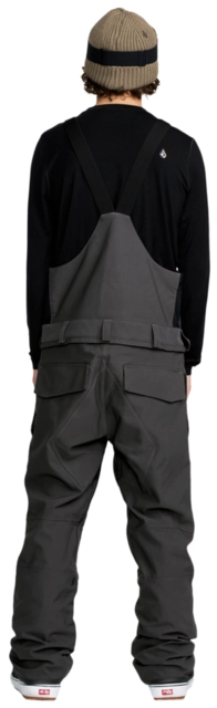 Volcom Roan Bib Overall Dark Grey - L 