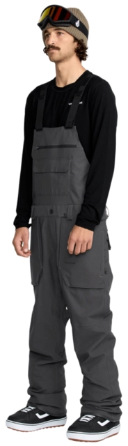 Volcom Roan Bib Overall Dark Grey - L 