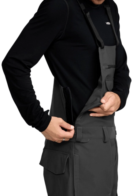 Volcom Roan Bib Overall Dark Grey - L 