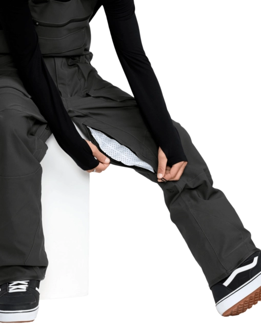 Volcom Roan Bib Overall Dark Grey - L 