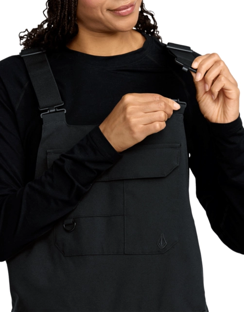 Volcom Creston 3D Stretch Bib Overall Black - L 