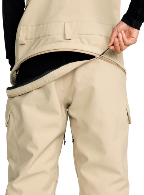 Volcom Creston 3D Stretch Bib Overall Oatmeal - L 