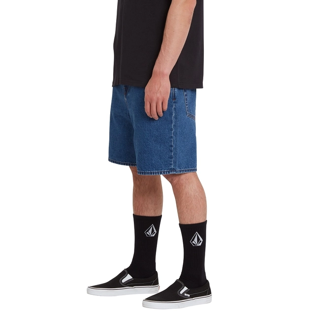 Volcom Billow Denim Short Oliver Mid Blue - 36 