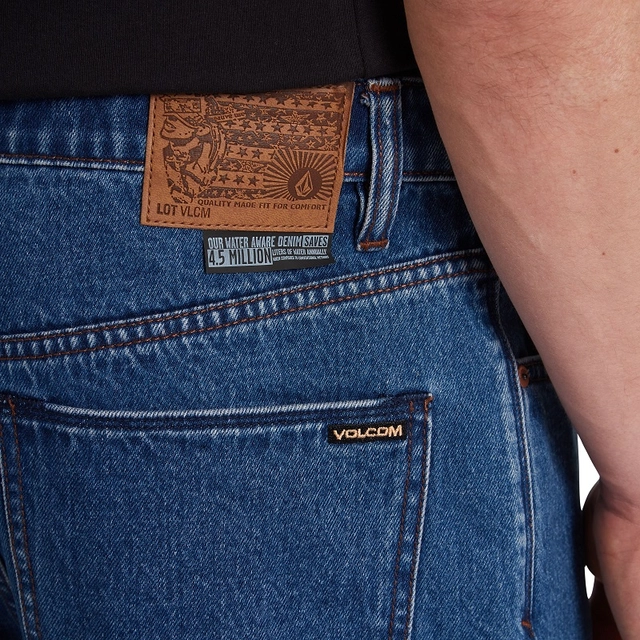 Volcom Billow Denim Short Oliver Mid Blue - 36 