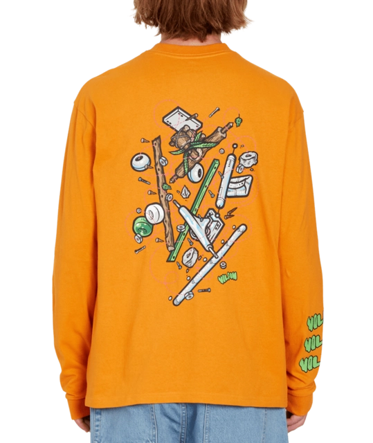 Volcom FA Todd Bratrud LS Tee Saffron - S 