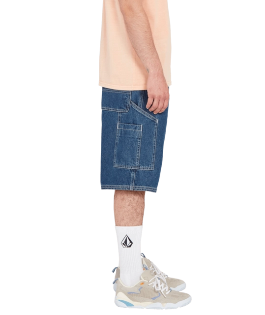 Volcom Labored Denim Utility Short Indigo Ridge Wash - 30 