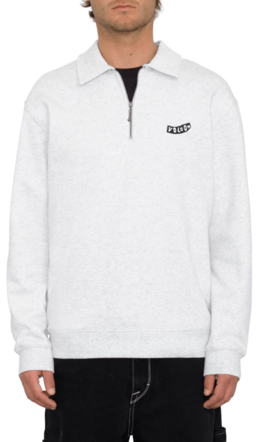 Volcom Nevermine Terry Crew Bone Heather - L 