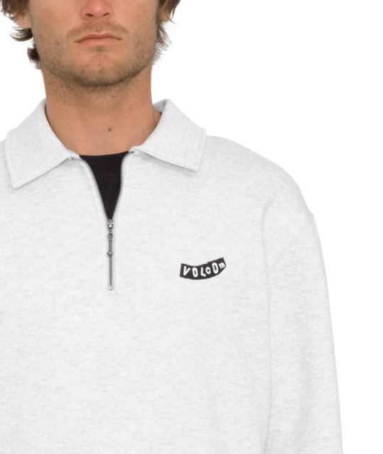 Volcom Nevermine Terry Crew Bone Heather - L 