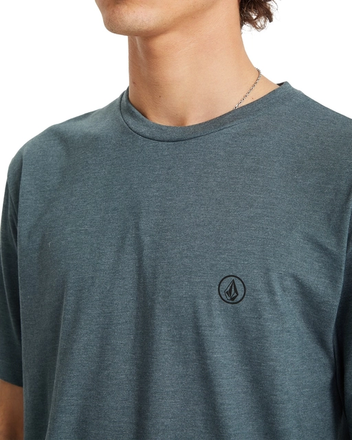 Volcom Circle Blanks Heathered SS Tee Dark Slate - S 