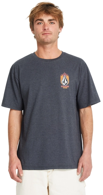 Volcom Draggin Stone HTH SS Tee Heather Black - M 