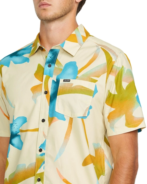 Volcom Tracers Floral SS Light Beige - M 