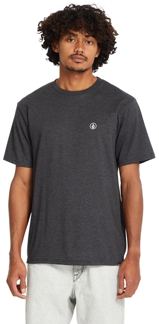 Volcom Circle Blanks HTH SS Tee Heather Black - L 