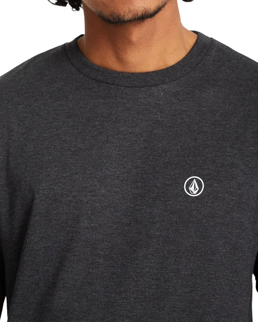 Volcom Circle Blanks HTH SS Tee Heather Black - L 